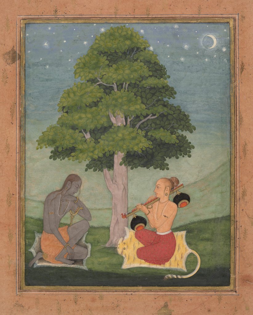 Detail of Kedar Ragini: Folio from a ragamala series , ca. 1690-95 by Ruknuddin