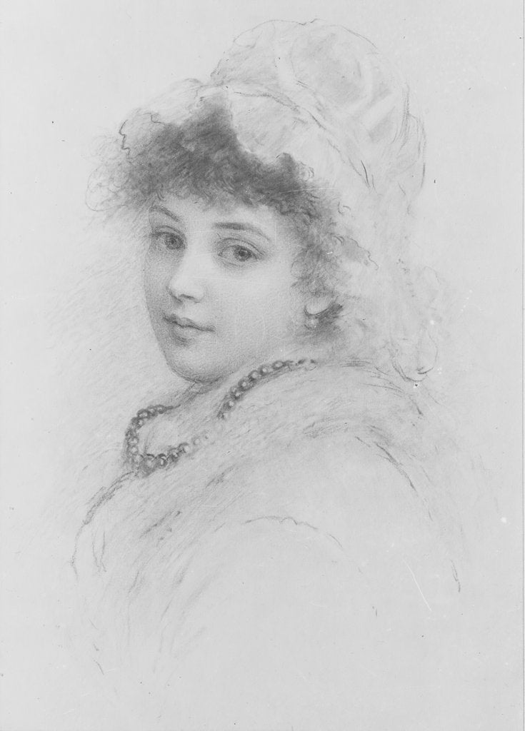 Detail of Portrait of a Young Woman by Samuel Worcester Rowse