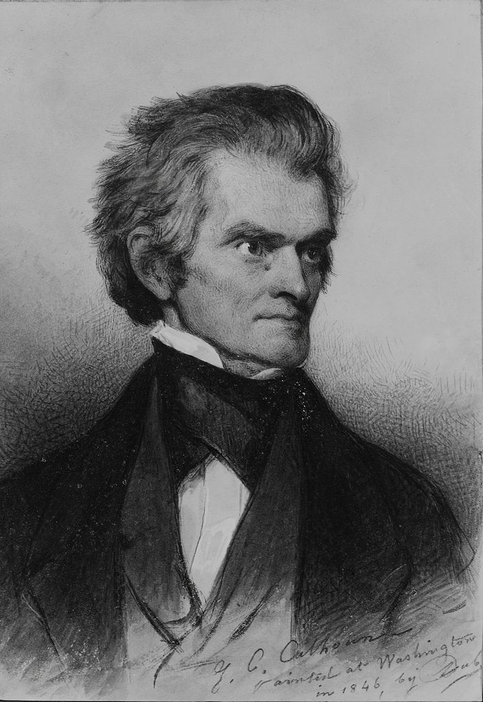 Detail of John C. Calhoun, 1846 by Savinien Edme Dubourjal