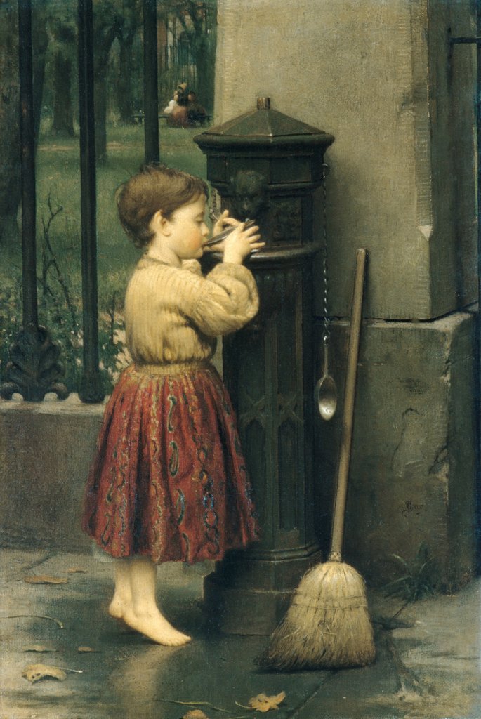 Detail of The Crossing Sweeper, ca. 1860s by Seymour Joseph Guy