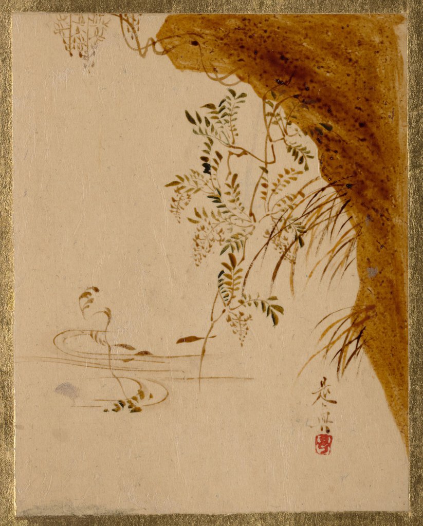 Detail of Overhanging Cliff by Shibata Zeshin