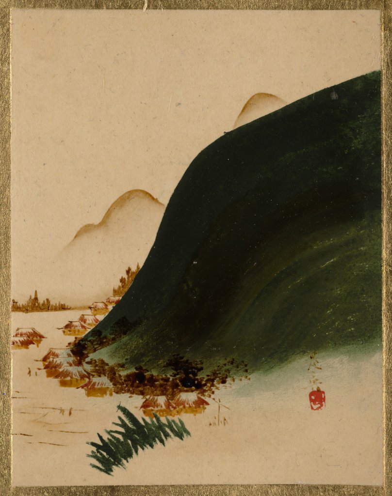 Detail of Mountains and Houses by Shibata Zeshin
