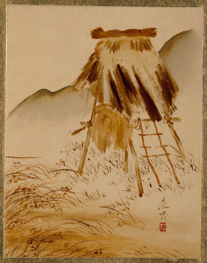 Detail of Rice-Drying Frame by Shibata Zeshin