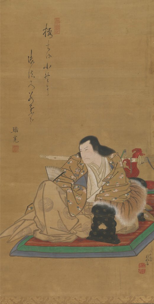 Detail of Portrait of the Actor Arashi Rikan I, ca. 1812 by Shunkosai Hokushu