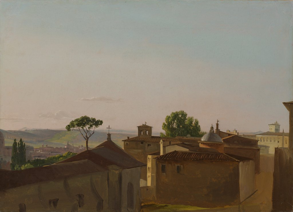 Detail of View on the Quirinal Hill, Rome, 1800 by Simon Alexandre Clement Denis