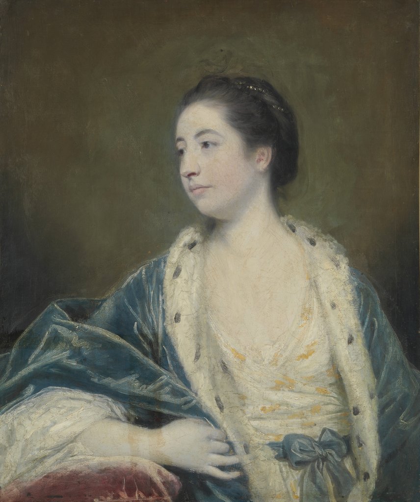 Detail of Portrait of a Woman by Sir Joshua Reynolds