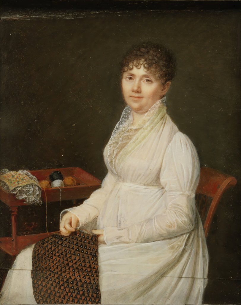 Detail of Portrait of a Woman with Tapestry Work by Unknown