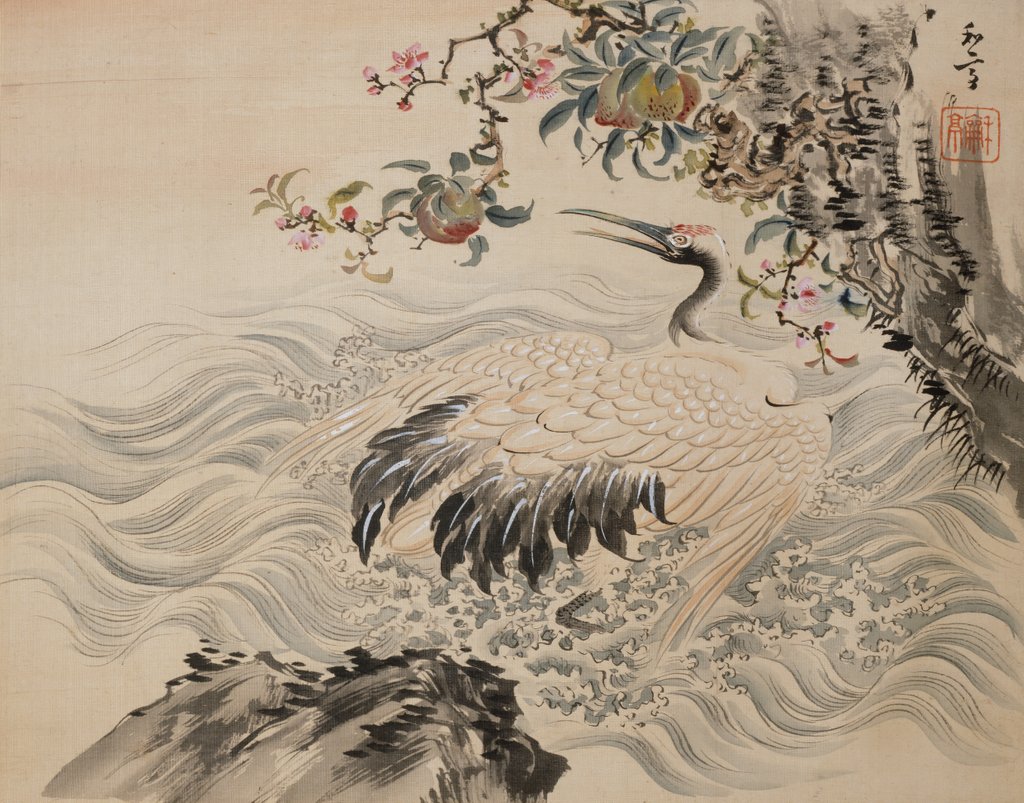 Detail of Flowers and Birds, 19th century by Taki Katei