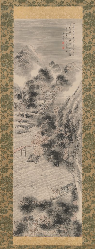 Detail of Rainstorm over a River Village, late 18th-early 19th century by Tanomura Chikuden