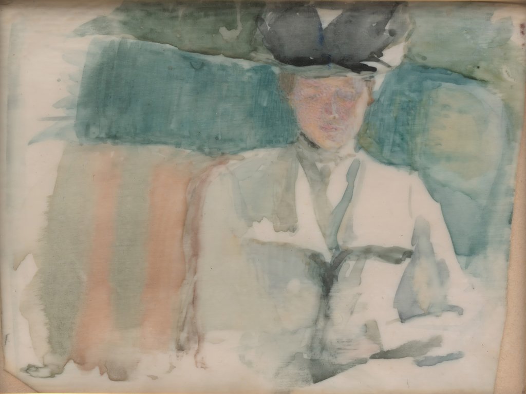 Detail of Portrait of a Lady, ca. 1898 by Theodora W. Thayer