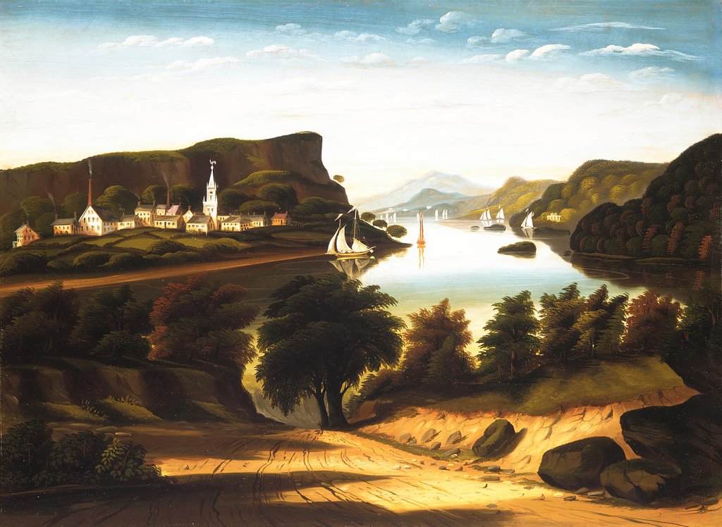 Detail of Lake George and the Village of Caldwell, ca. 1850s by Thomas Chambers