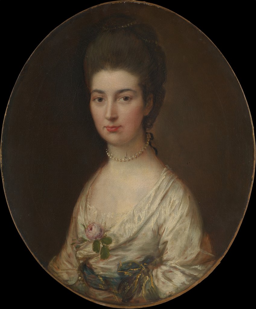 Detail of Mrs. Ralph Izard by Thomas Gainsborough