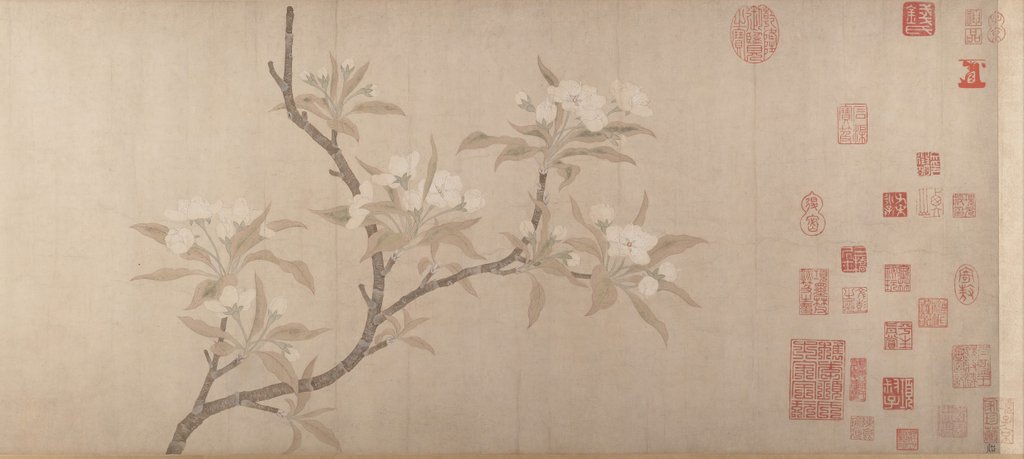 Detail of Pear Blossoms, ca. 1280 by Unknown