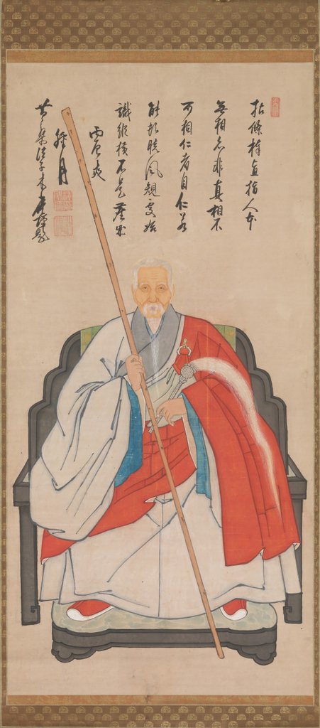 Detail of Portrait of Yinyuan Longqi, 1676 by Unknown