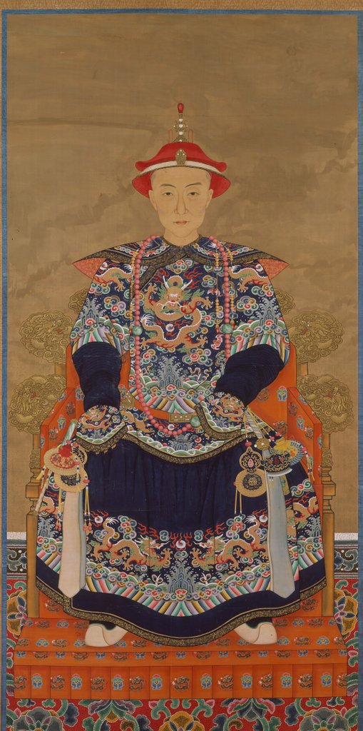 Detail of Portrait of Qianlong Emperor As a Young Man, 19th century by Unknown