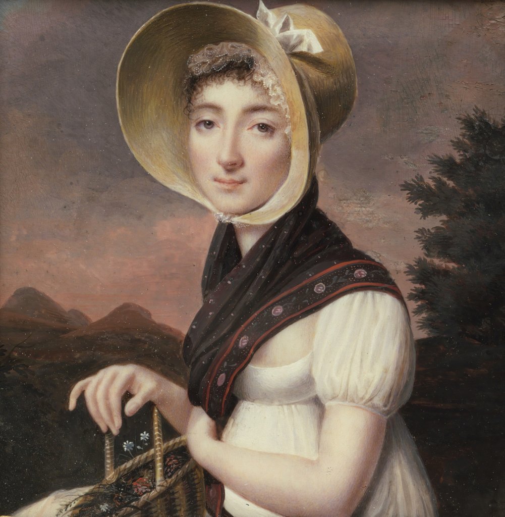 Detail of Portrait of a Woman, ca. 1810 by Vincent Bertrand