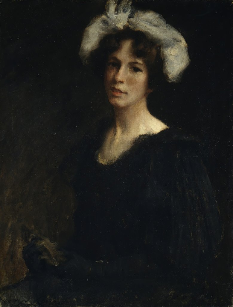 Detail of Bessie Potter, ca. 1895 by William Merritt Chase