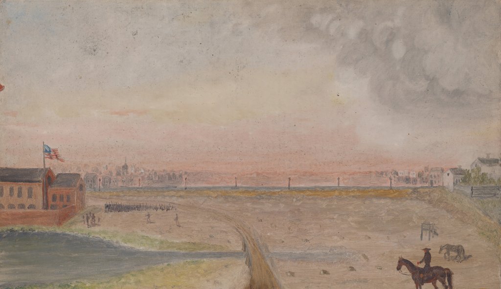 Detail of Militia Drilling, 1870s by William P. Chappel