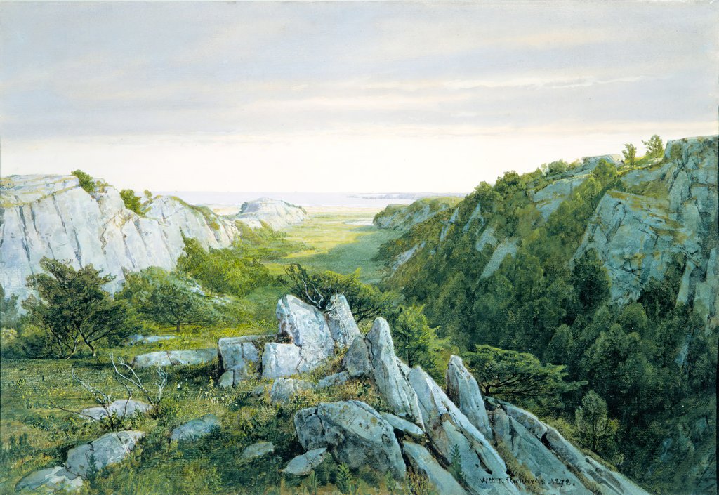 Detail of From Paradise to Purgatory, Newport, 1878 by William Trost Richards