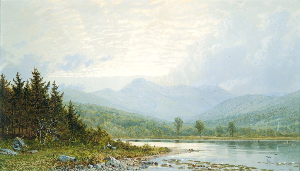 Detail of Sunset on Mount Chocorua, New Hampshire, 1872 by William Trost Richards