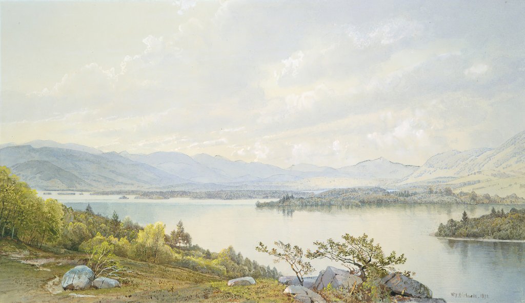 Detail of Lake Squam and the Sandwich Mountains, 1872 by William Trost Richards