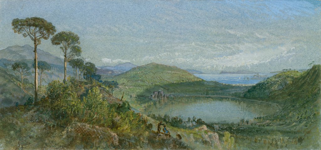 Detail of Lago Avernus, ca. 1867-70 by William Trost Richards