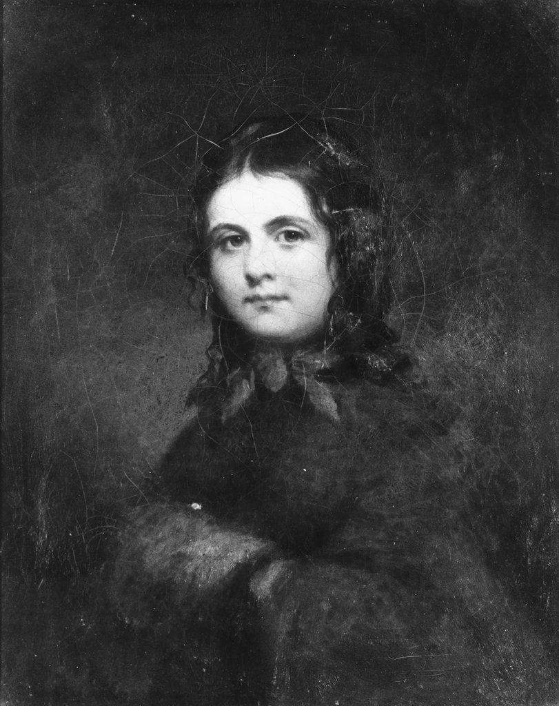 Detail of Woman with a Muff, ca. 1850 by Unknown