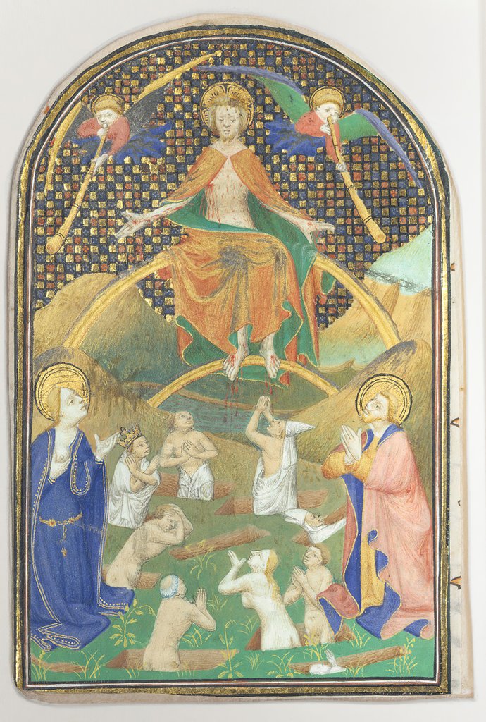 Detail of Manuscript Leaf with the Last Judgment, from a Book of Hours, ca. 1400 by Unknown