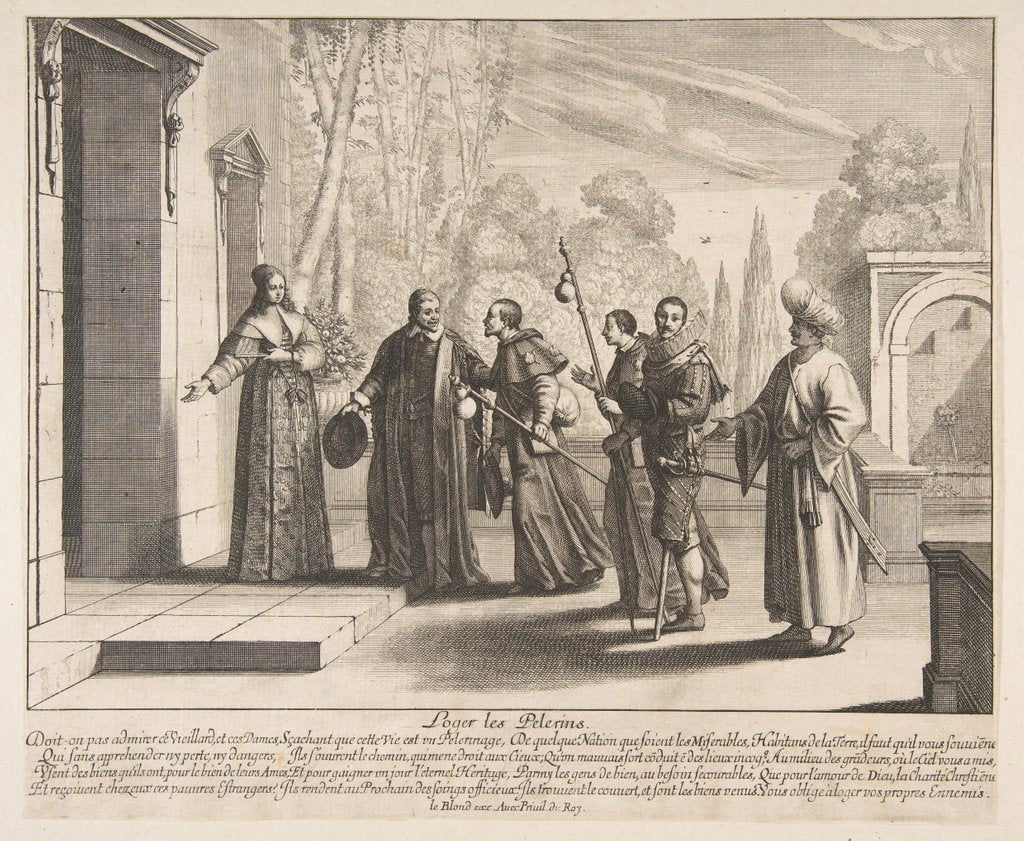 Detail of Lodging Pilgrims, possibly 1635 by Abraham Bosse
