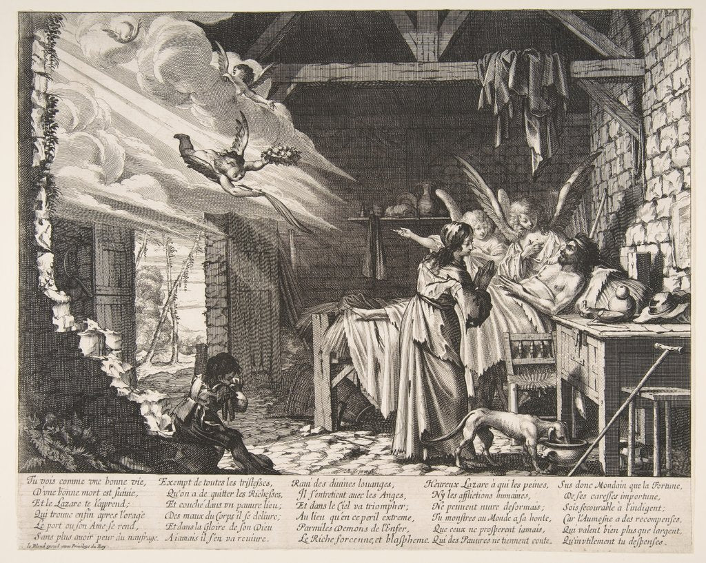 Detail of The Death of Lazarus, 1620-76 by Abraham Bosse