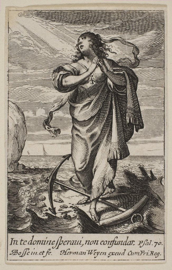 Detail of Hope, 1636 by Abraham Bosse
