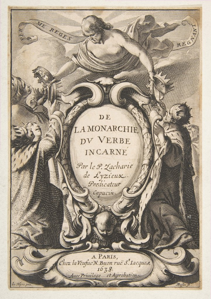 Detail of Title-page: De la Monarchie du Verbe incarné, 1638 by Abraham Bosse