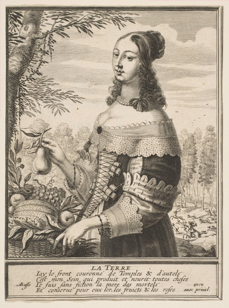 Detail of Earth, 1630 by Abraham Bosse
