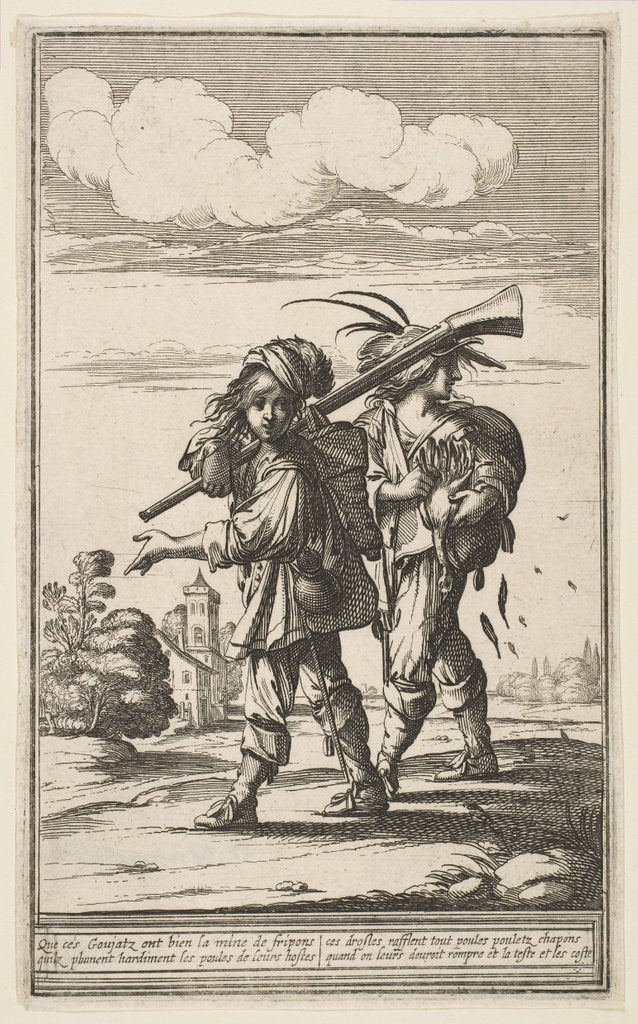 Detail of Two Marauders, mid to late 17th century by Abraham Bosse