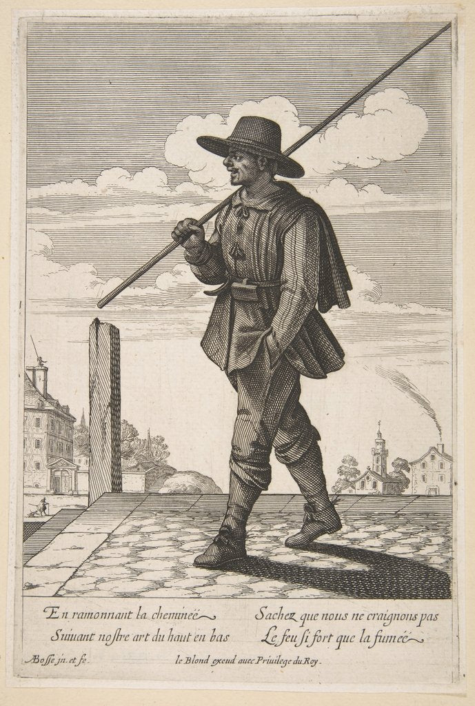 Detail of The Chimney Sweep, mid to late 17th century by Abraham Bosse