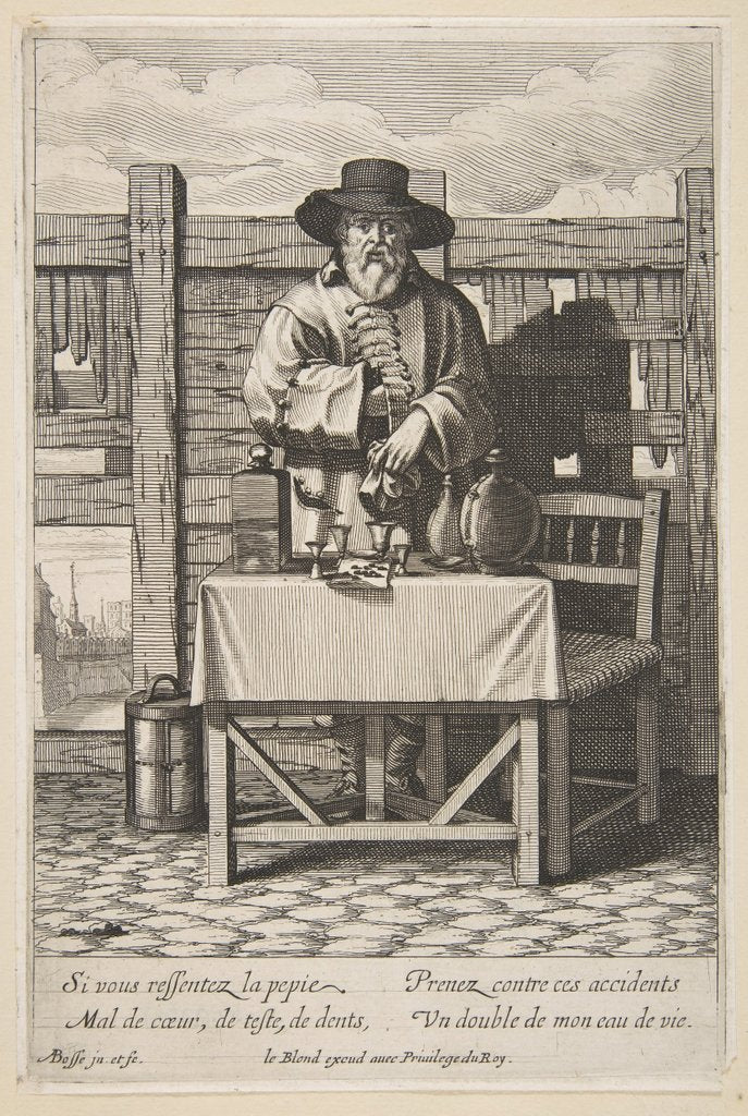 Detail of Brandy or Cure Seller, mid to late 17th century by Abraham Bosse