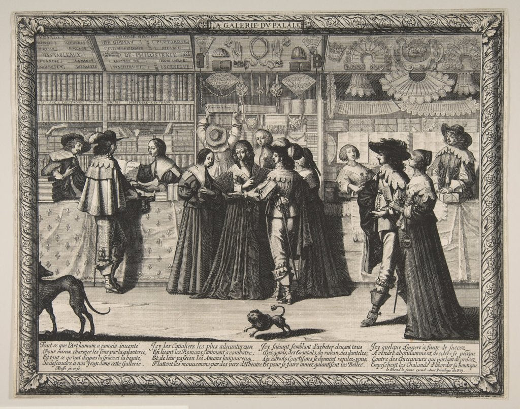 Detail of The Gallery of the Palace of Justice, ca. 1638 by Abraham Bosse