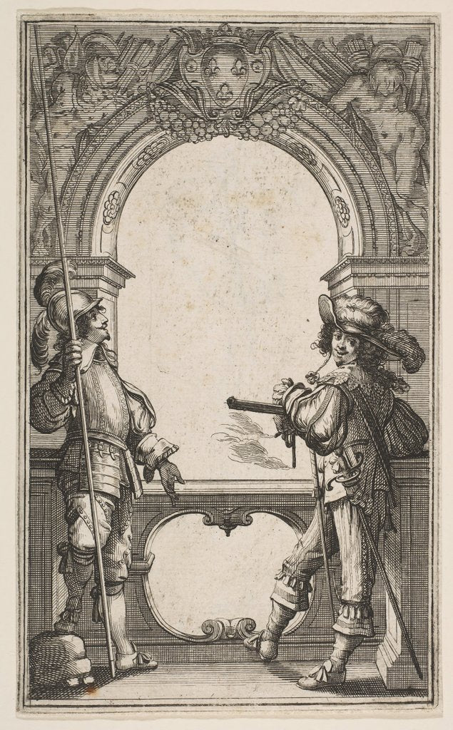 Detail of Frontispiece to Les Gardes Françaises, 1632 by Abraham Bosse