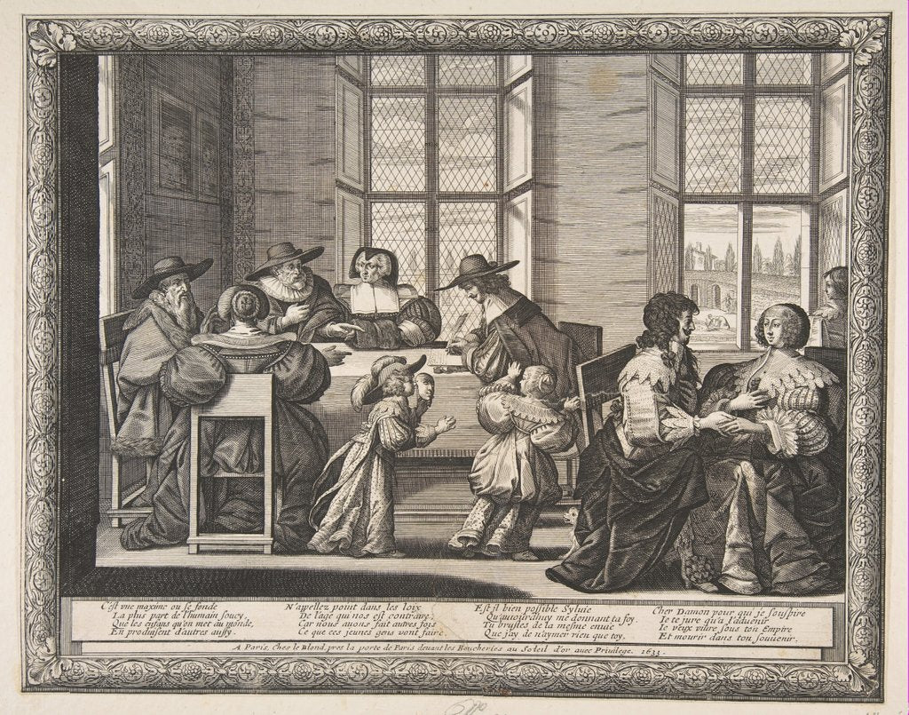 Detail of The Marriage Contract, 1633 by Abraham Bosse