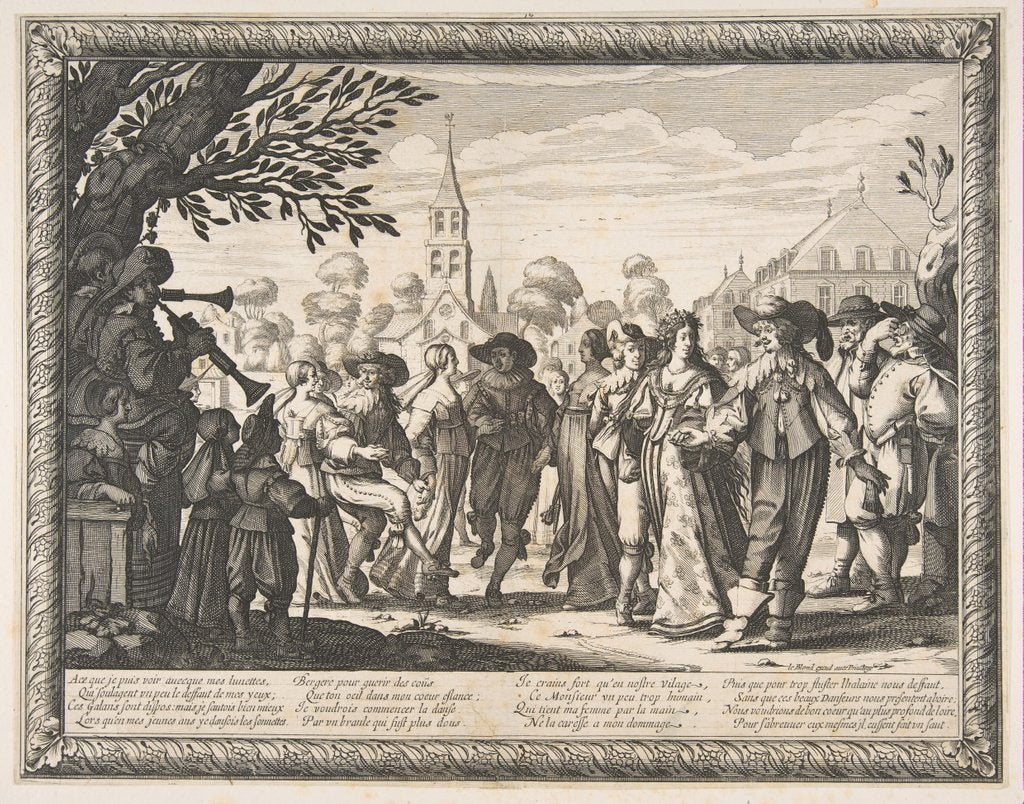 Detail of Dance on the Village Square, ca. 1633 by Abraham Bosse