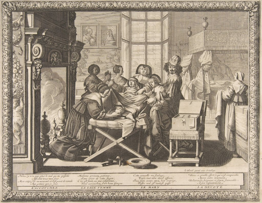 Detail of Childbirth, 1633 by Abraham Bosse