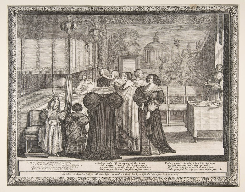 Detail of Return from the Christening, 1633 by Abraham Bosse
