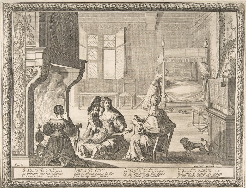 Detail of Visit of the Nursemaid, 1633 by Abraham Bosse