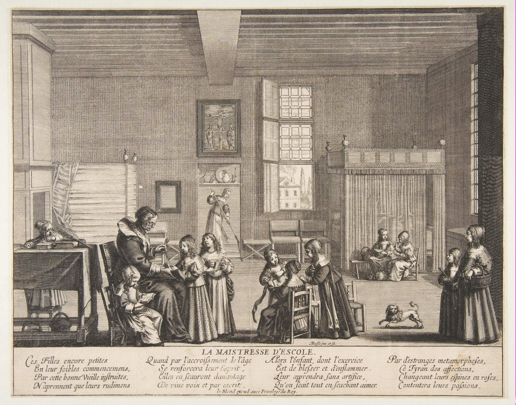 Detail of The School Mistress, ca. 1638 by Abraham Bosse