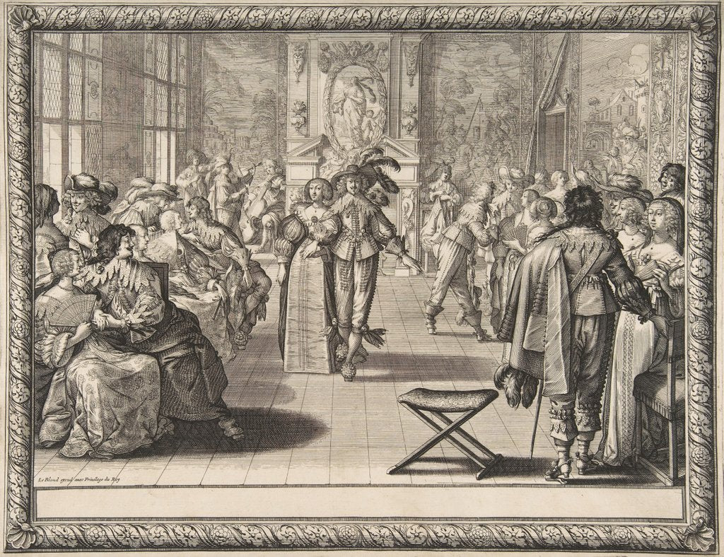 Detail of The Ball, ca. 1634 by Abraham Bosse