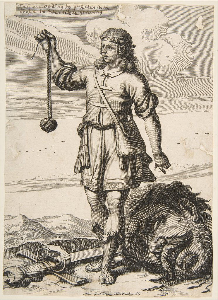 Detail of David with the Head of Goliath, 1651 by Abraham Bosse