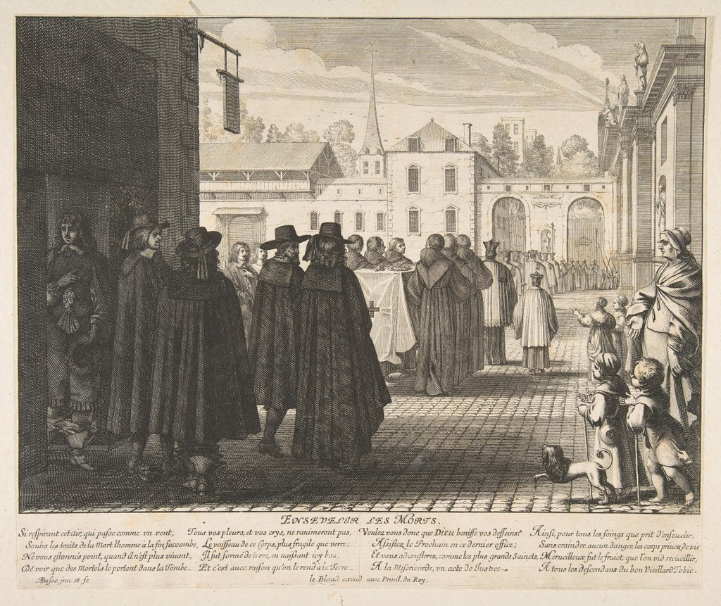 Detail of Burying the Dead by Abraham Bosse