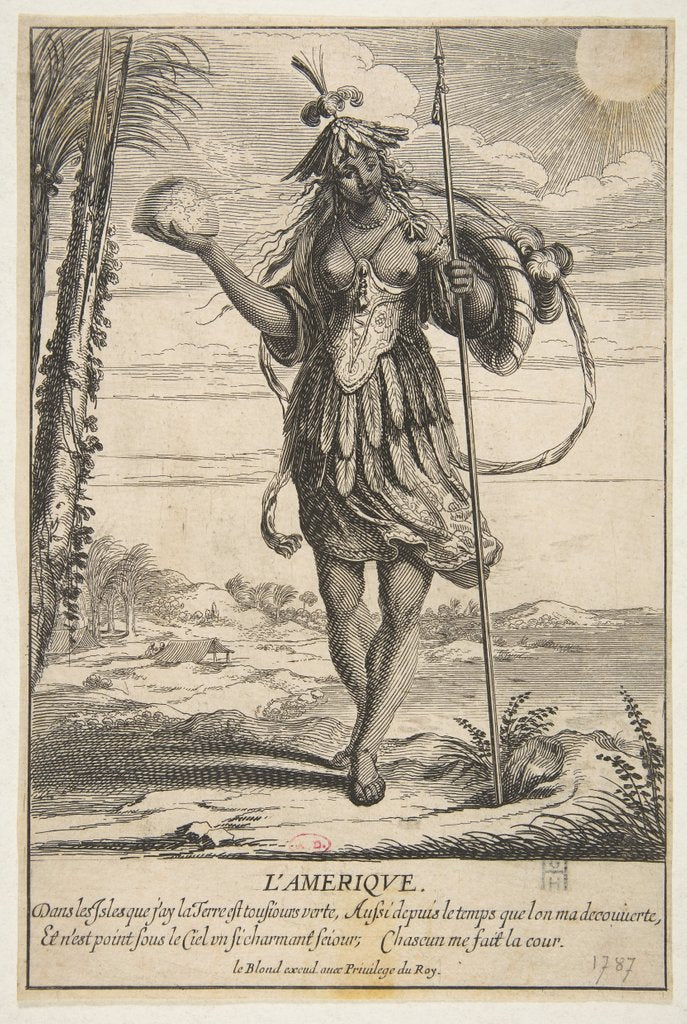 Detail of America by Abraham Bosse