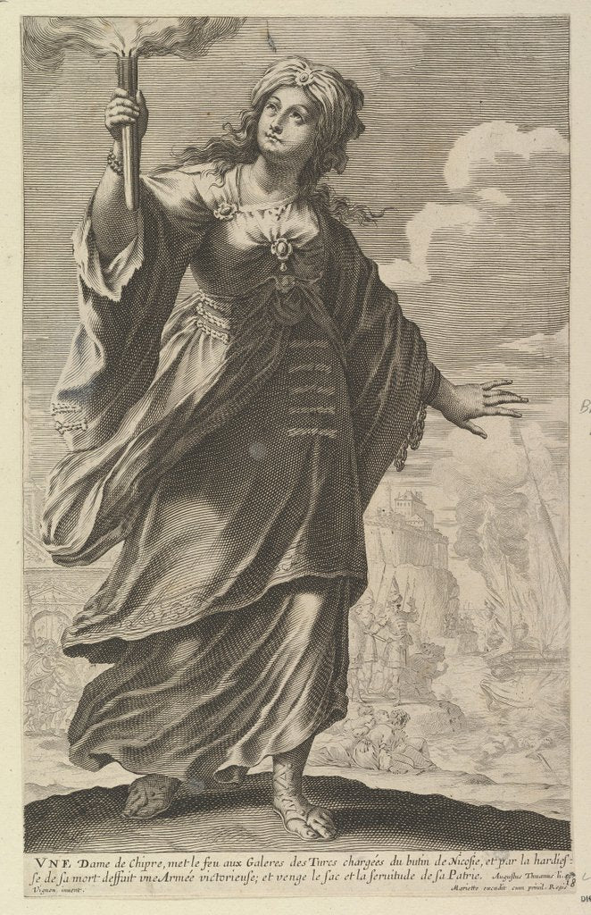 Detail of Une Dame de Chypre, 1647 by Abraham Bosse