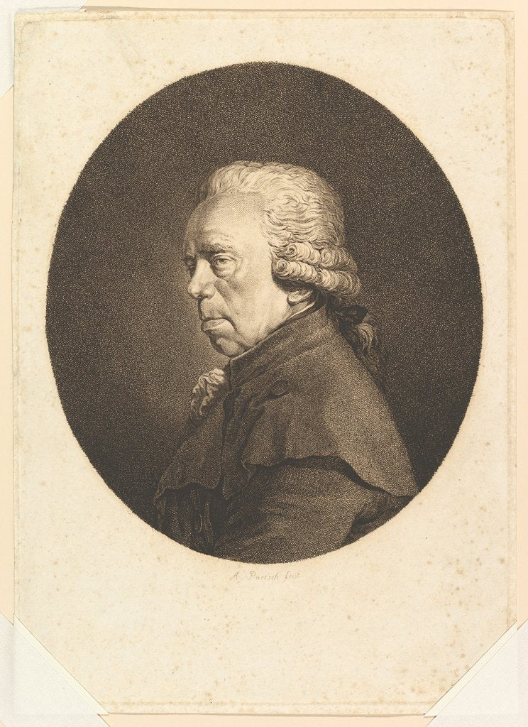 Detail of Portrait of Johann Christian Brand, 1793 by Adam von Bartsch